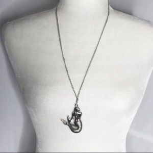 New mermaid pendant silver necklace